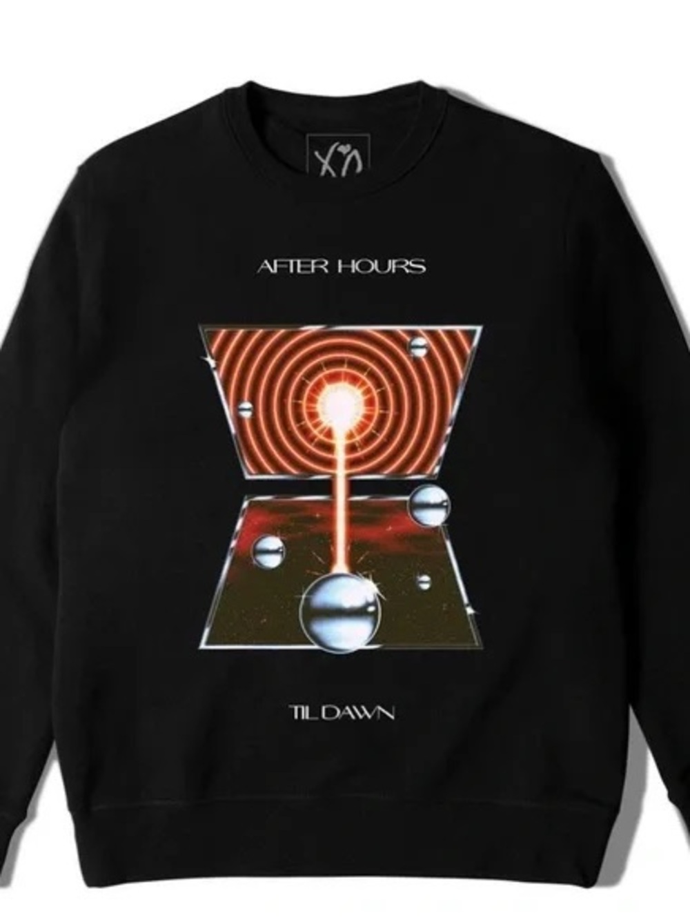After Hours Til Dawn Graphic Black Crewneck Sweater